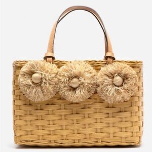 Frances Valentine Tan Woven Tote